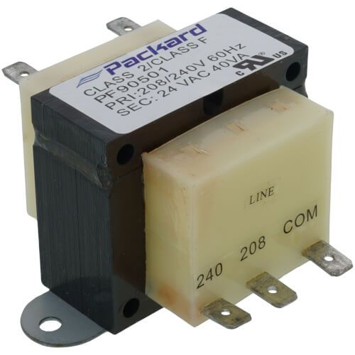 Packard PF90501 - Foot Mount 208-240 V (Primary) 24 V (Secondary) 40 VA Transformer
