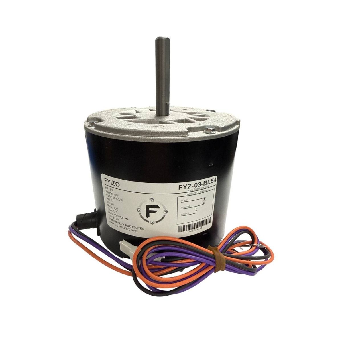 Fyizo FYZ-03-BL54 - ¼ HP, 208–230 V, 825 RPM Condenser Replacement Fan Motor
