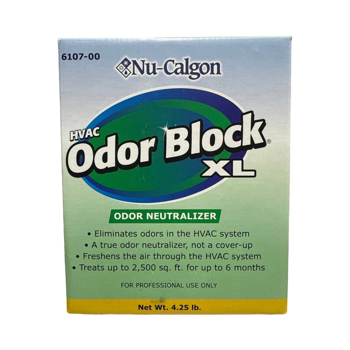 Nu-Calgon 6107-00 ClenAir HVAC Odor Block Residential XL, 4.25 lb, Treats 2,500 Sq Ft for 6 Months, Previously 61070