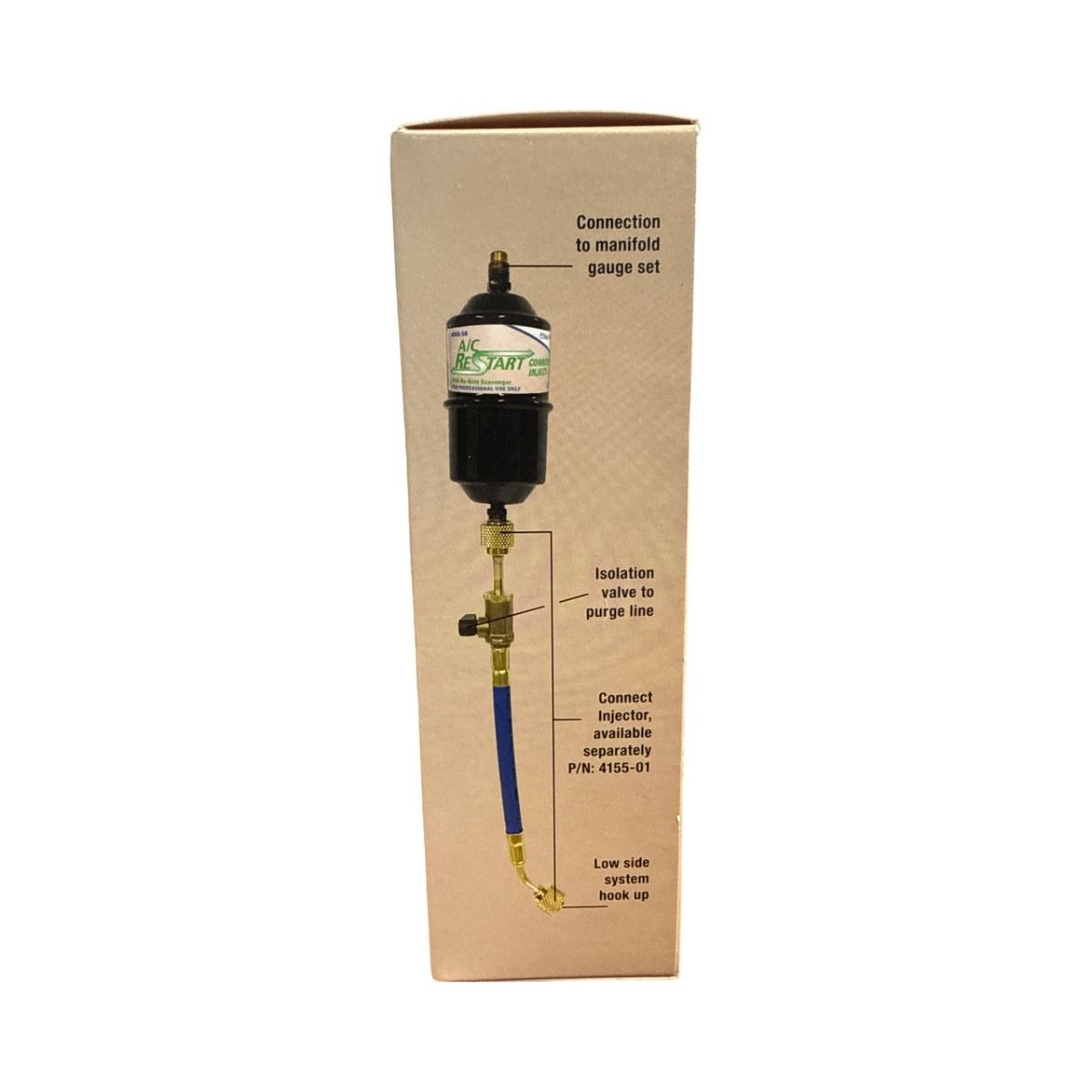 Nu-Calgon 4060-56 A/C ReStart Connect Inject, 4 oz POE Retrofit Treatment for R-22 to R-407C/R-427A, Treats Up to 5 Tons