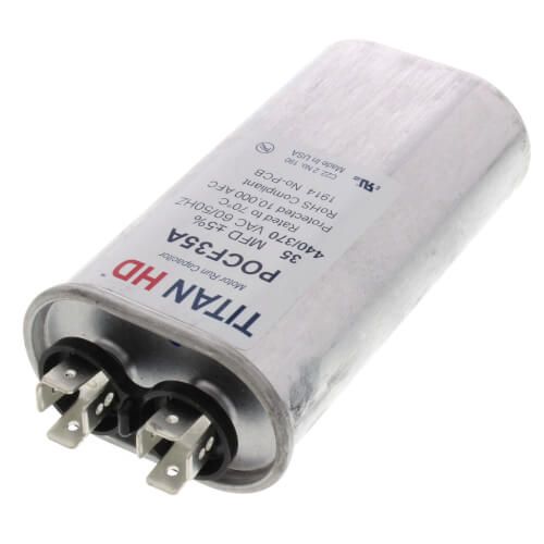 TITAN HD POCF35A - 35 MFD Oval Motor Run Capacitor (440/370V)