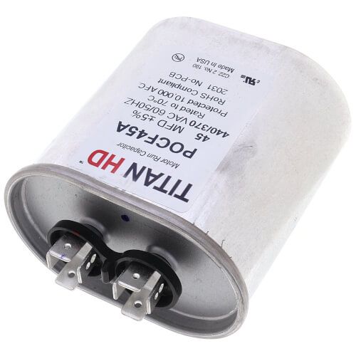 TITAN HD POCF45A - 45 MFD Oval Motor Run Capacitor (440/370V)