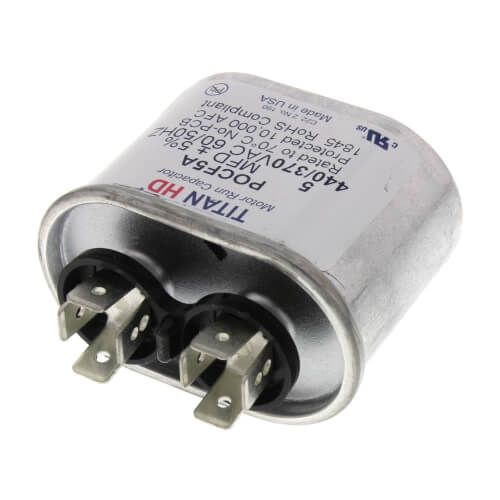 TITAN HD POCF5A - 5 MFD Oval Motor Run Capacitor (440/370V)