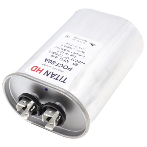 TITAN HD POCF80A - 80 MFD Oval Motor Run Capacitor (440/370V)