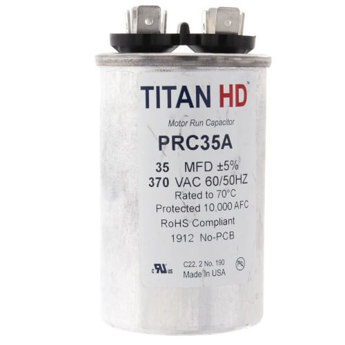 TITAN HD PRC35A - 35 MFD Round Motor Run Capacitor (370V)