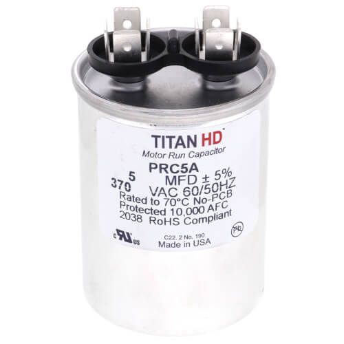 TITAN HD PRC5A - 5 MFD Round Motor Run Capacitor (370V)