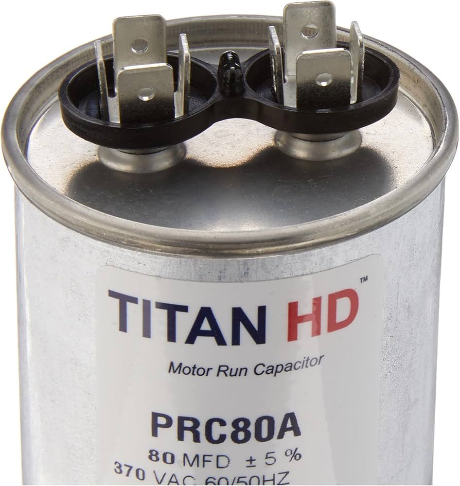 TITAN HD PRC80A - 80 MFD Round Motor Run Capacitor (370V)