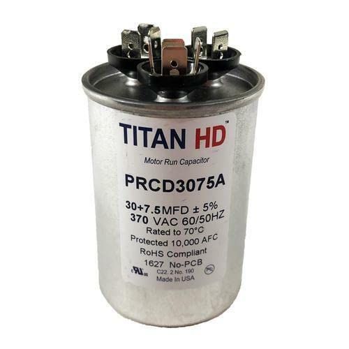 TITAN HD PRCD3075A - 30/7.5 MFD Round Dual Motor Run Capacitor (370V)