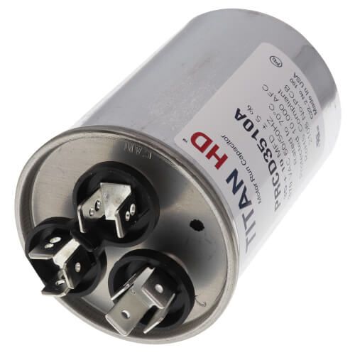 TITAN HD PRCD3510A - 35/10 MFD Round Dual Motor Run Capacitor (370V)