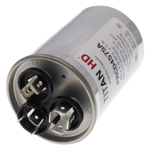 TITAN HD PRCD4575A - 45/7.5 MFD Round Dual Motor Run Capacitor (370V)