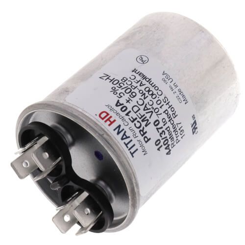 Titan HD PRCF10A - 10 MFD Round Motor Run Capacitor (440/370V)