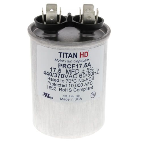 TITAN HD PRCF17.5A - 17.5 MFD Round Motor Run Capacitor (440/370V)