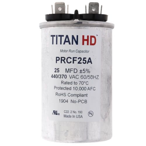 TITAN HD PRCF25A 25MFD, 440/370V,RND