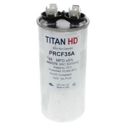 TITAN HD PRCF35A - 35 MFD Round Motor Run Capacitor (440/370V)