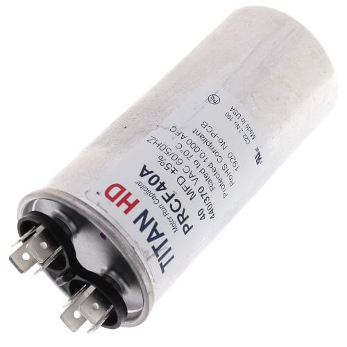 Titan HD PRCF40A - 40 MFD Round Motor Run Capacitor (440/370V)