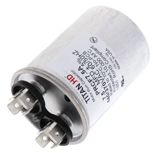 Titan HD PRCF7.5A - 7.5 MFD Round Motor Run Capacitor (440/370V)