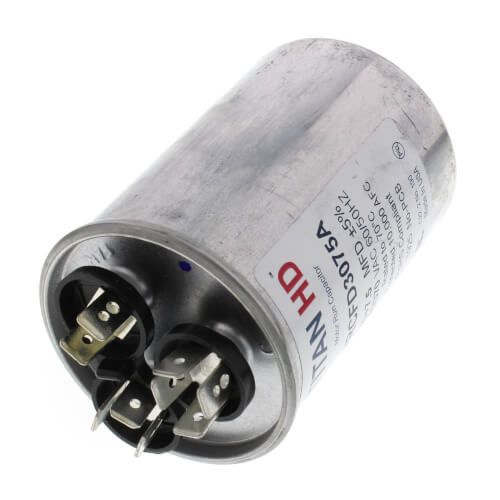 Titan HD PRCFD3075A - 30/7.5 MFD Round Dual Motor Run Capacitor (440/370V)