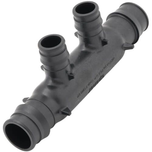Uponor Q2227557 - EP Flow-Through Multi-Port Tee, 2 Outlets, 3/4"