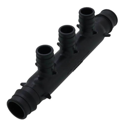 Uponor Q2237557 - EP Flow-Through Multi-Port Tee, 3 Outlets, 3/4"