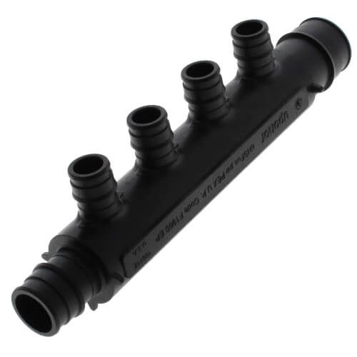 Uponor Q2241057 - EP Flow-Through Multi-Port Tee, 4 Outlets, 1" x 3/4"