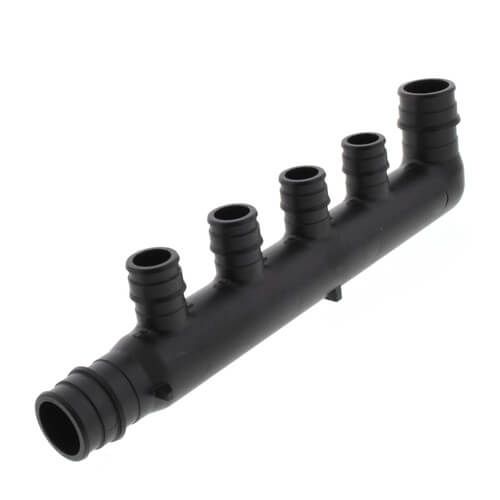 Uponor Q2245577 - EP Flow-Through Roll-Out Multi-Port Elbow, 4 Outlets, 3/4"