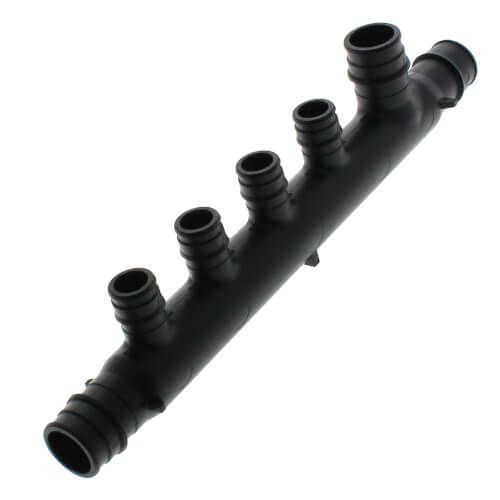 Uponor Q2247577 - EP Flow-Through Multi-Port Horizontal Tee, 4 Outlets, 3/4"