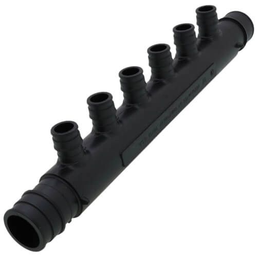 Uponor Q2261051 - EP Flow-Through Multi-Port Tee, 6 Outlets, 1"