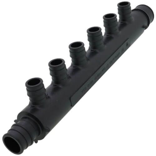 Uponor Q2261057 - EP Flow-Through Multi-Port Tee, 6 Outlets, 1" x 3/4"