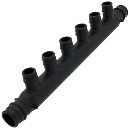 Uponor Q2267557 - EP Flow-Through Multi-Port Tee, 6 Outlets, 3/4"