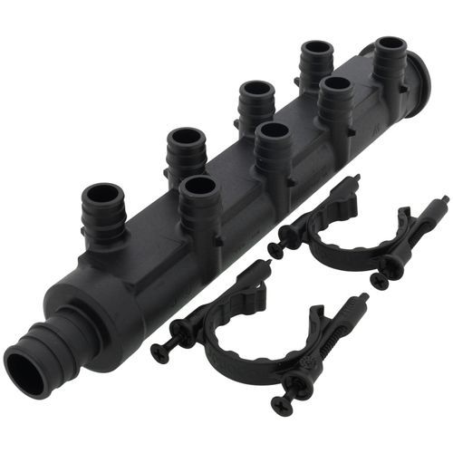 Uponor Q2287550 - 3/4" EP Branch Multi-Port Tee w/ 1/2" Outlets & Mounting Clips (8 Outlets)