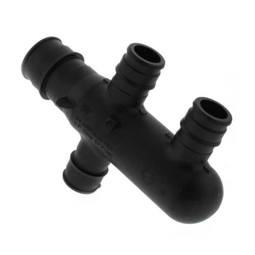 Uponor Q2337550 - EP Branch Opposing Port Multi-Port Tee, 3 Outlets, 3/4"