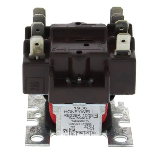 Resideo R8229A1005 - 24v Electric Heater Relay w/ DPST Switching