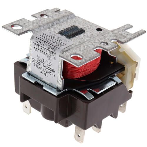 Resideo R8229A1021 - 24v Electric Heater Relay w/ DPST Switching, w/ Extra Mounting Hardware