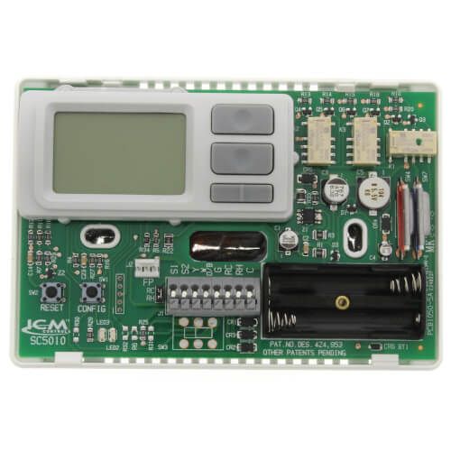 ICM Controls SC5010 - Programmable SimpleComfort Thermostat - 1 Heat/1 Cool/1 Heat Pump (Dual Powered)