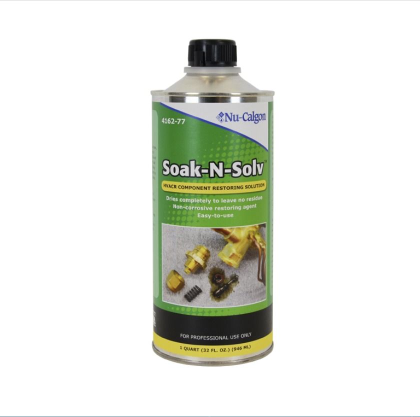 Nu-Calgon 4162-77 Soak-N-Solv HVACR Restoring Solution – 32-oz Quart