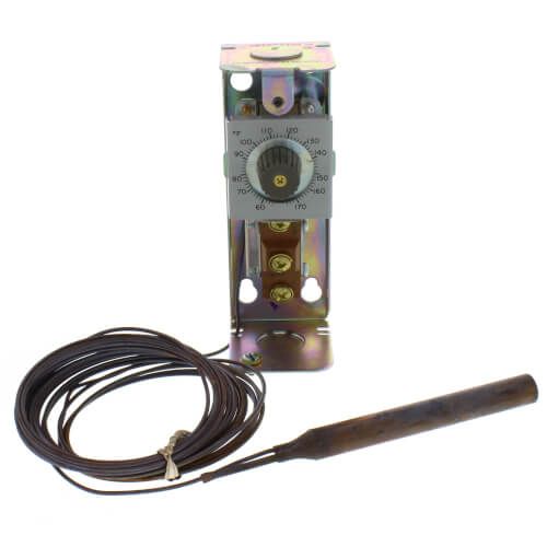 Honeywell T675A1425 - Remote bulb Commercial Temperature Controller, 55 F to 175 F, 20 ft. capillary, Copper bulb sensing element