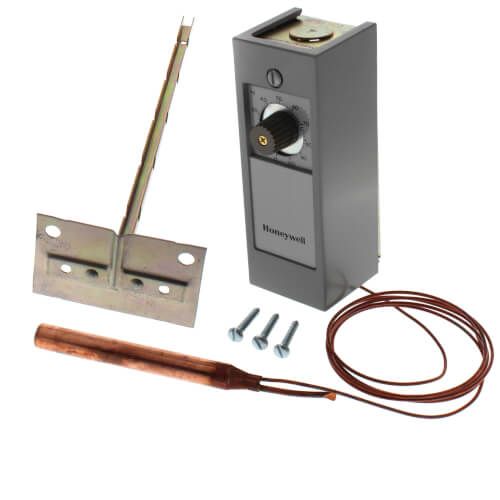Honeywell T675A1508 - Remote bulb Commercial Temperature Controller, 0 F to 100 F, 5 ft. capillary, Copper bulb sensing element