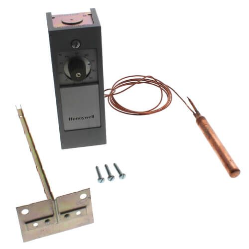 Honeywell T675A1508 - Remote bulb Commercial Temperature Controller, 0 F to 100 F, 5 ft. capillary, Copper bulb sensing element