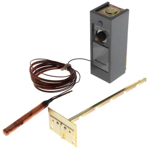Honeywell T675A1565 - Remote bulb Commercial Temperature Controller, 0 F to 100 F, 20 ft. capillary, Copper bulb sensing element