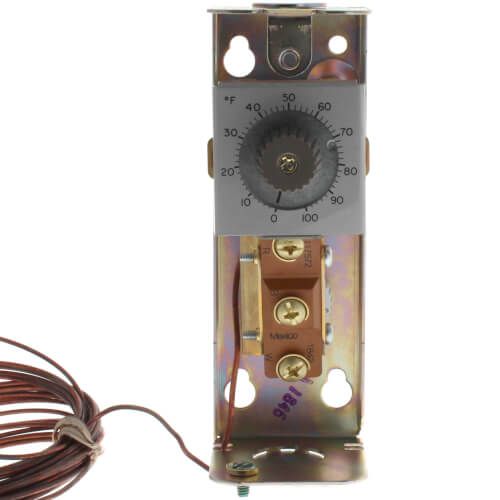 Honeywell T675A1565 - Remote bulb Commercial Temperature Controller, 0 F to 100 F, 20 ft. capillary, Copper bulb sensing element