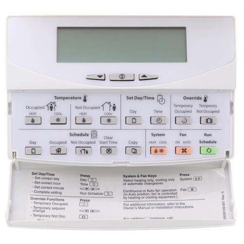 Honeywell T7350D1008 - Programmable Commercial Thermostat with 3 Heat/3 Cool Conventional/Heat Pump
