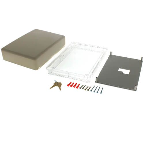 Honeywell Home TG512D1003 - Large Universal Thermostat Guard with Beige Painted Steel Cover