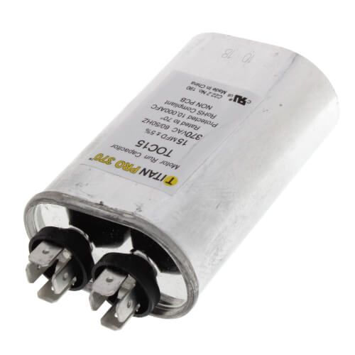 Titan Pro TOC15 - 15 MFD Oval Motor Run Capacitor (370V)