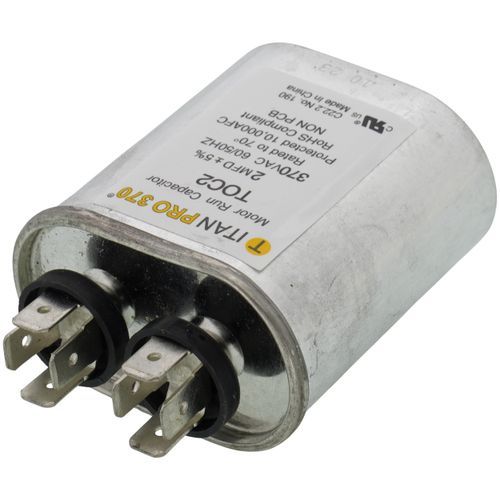 TITAN HD TOC2 - 2 MFD Oval Motor Run Capacitor (370V)