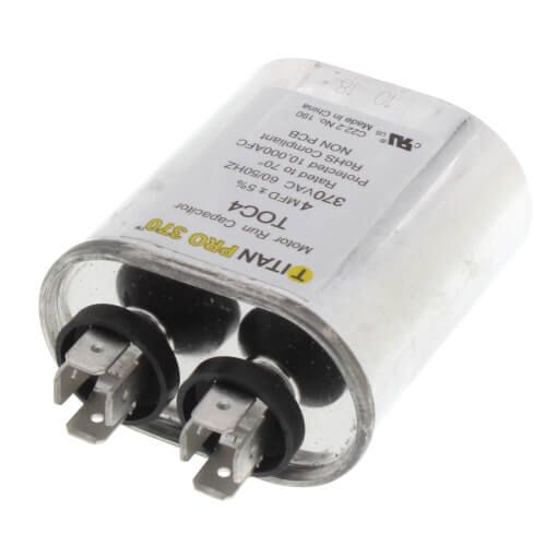 TITAN HD TOC4 - 4 MFD Oval Motor Run Capacitor (370V)