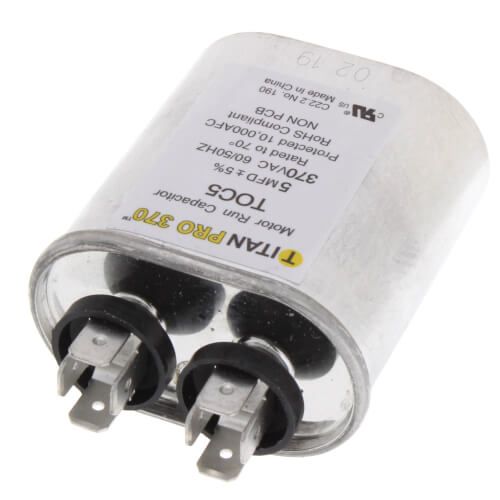 Titan Pro TOC5 - 5 MFD Oval Motor Run Capacitor (370V)