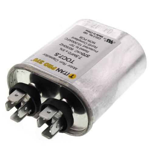Titan Pro TOC7.5 - 7.5 MFD Oval Motor Run Capacitor (370V)