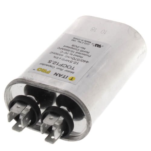 Titan Pro TOCF12.5 - 12.5 MFD Oval Motor Run Capacitor (440/370V)