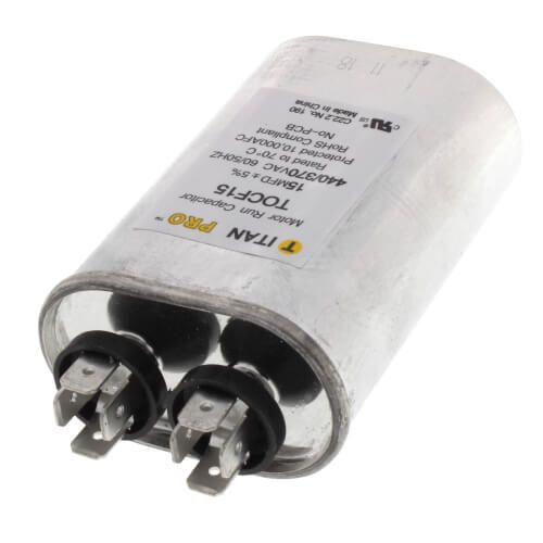 Titan Pro TOCF15 - 15 MFD Oval Motor Run Capacitor (440/370V)