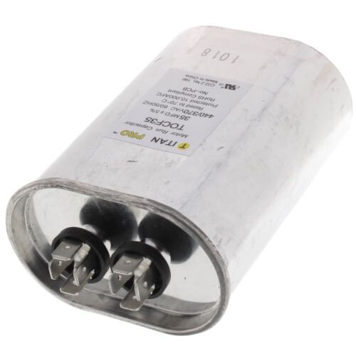 Titan Pro TOCF35 - 35 MFD Oval Motor Run Capacitor (440/370V)
